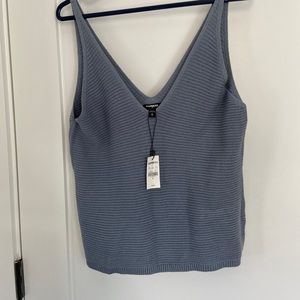 Blue knit Tank Top